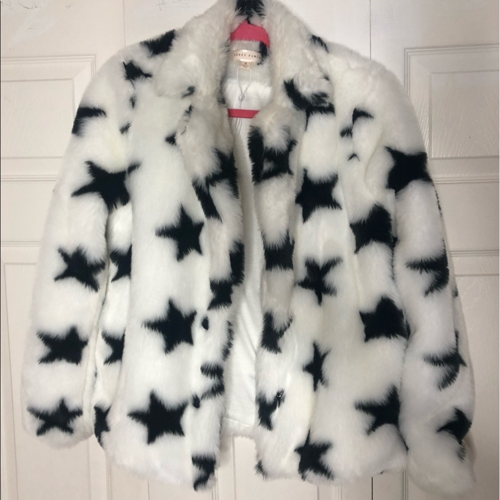 Star pattern fur jacket - Picture 3 of 3